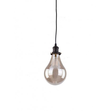 RUSTIK 117 visilica 1xE27 BLACK/AMBER GLASS BB Link mali ali online prodavnica online prodaja internet kupovina