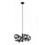 LUNA 115 luster 6xE14 BLACK/SMOKED GLASS BB Link