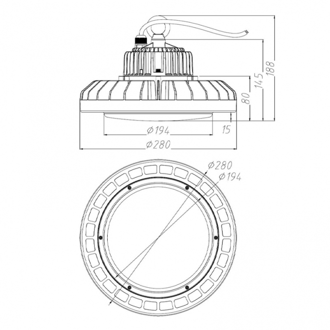 LED reflektor HB07-150W-4000K-IP65 BB Link mali ali online prodavnica online prodaja internet kupovina
