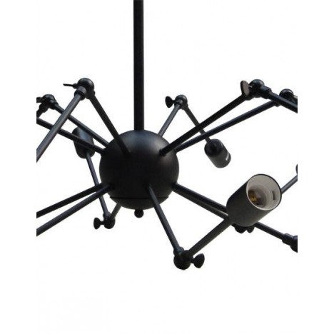 RUSTIK 82 luster 12xE27 BLACK BB Link - Rasveta Eurolight