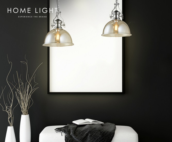 RUSTIK 80 visilica 1xE27 CHROME/COGNAC BB Link - Rasveta Eurolight