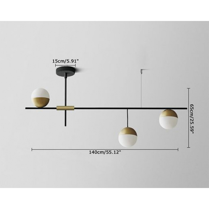 VESTA 307 luster 3xG9 ANTIQUE BRASS/BLACK BB Link mali ali online prodavnica online prodaja internet kupovina