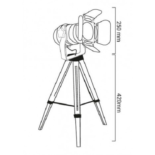 RUSTIK 104 stona lampa 1xE27 CRNA BB Link mali ali online prodavnica online prodaja internet kupovina