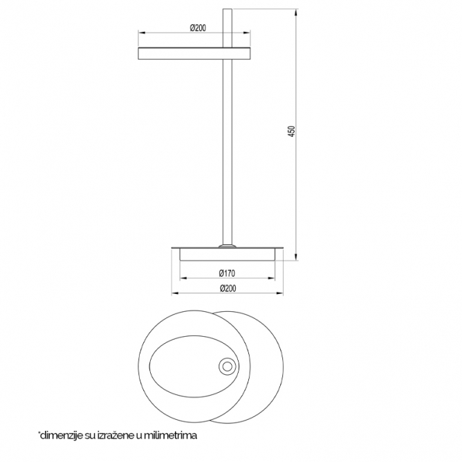 VESTA 486 stona lampa 10W 3000K CRNA mali ali online prodavnica online prodaja internet kupovina