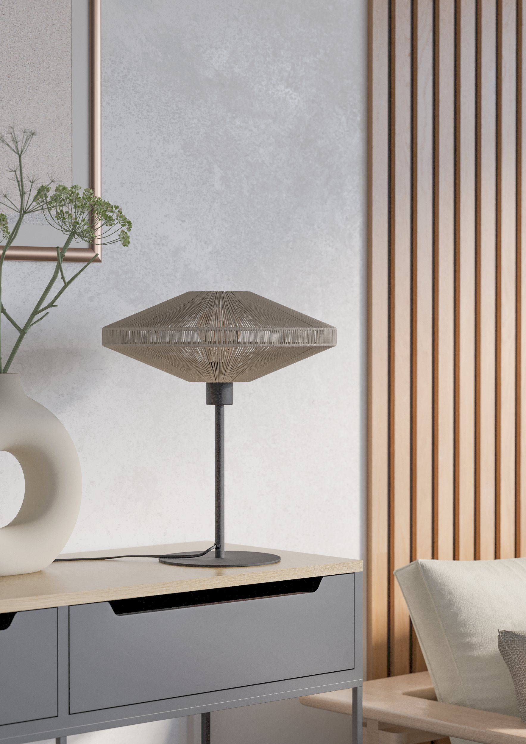 EGLO MIDSUMER 44002 – stona lampa, crna, u enterijeru