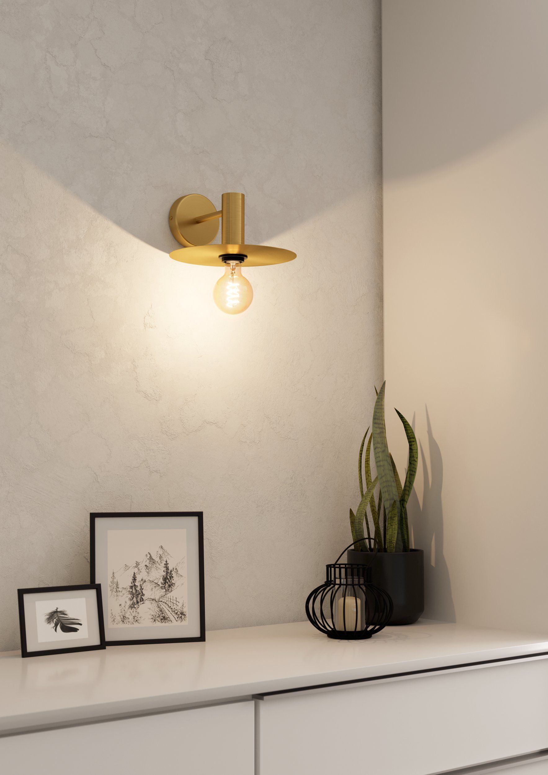 EGLO ESCANDELL 900733 – zidna lampa, boja brušenog mesinga, prikaz 2