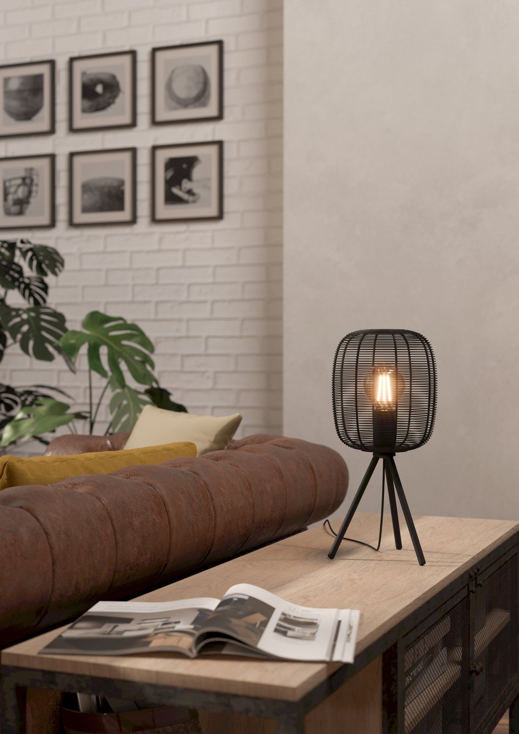 EGLO RINROE 43967 – stona lampa, crna, prikaz 2