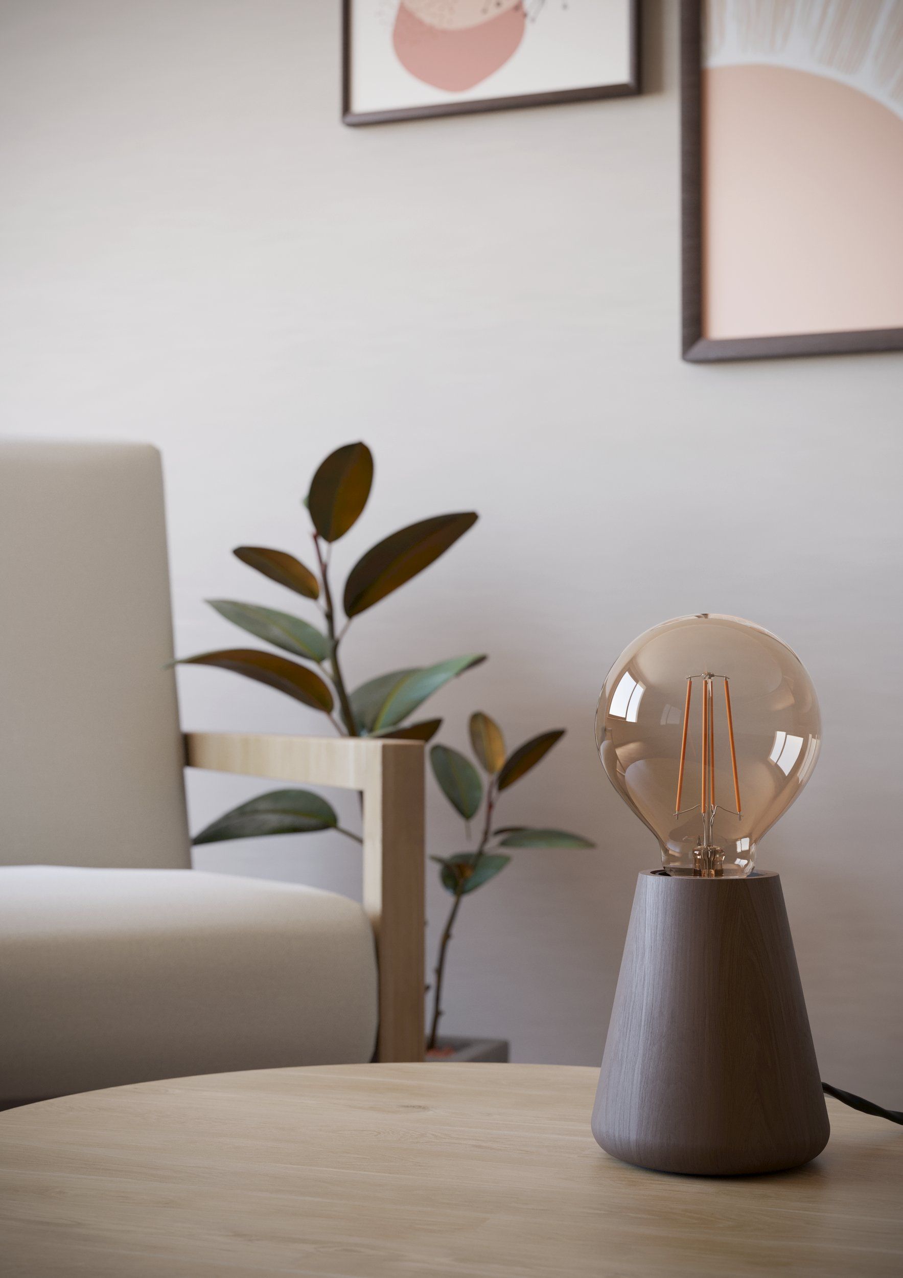 EGLO ASBY 44015 – stona lampa, tamno braon, u enterijeru