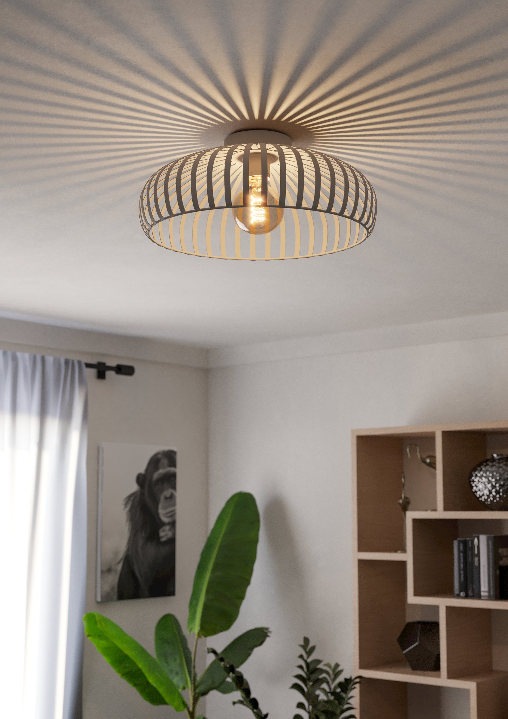 EGLO MOGANO 3 901747 – plafonjera, peščana, prikaz 2