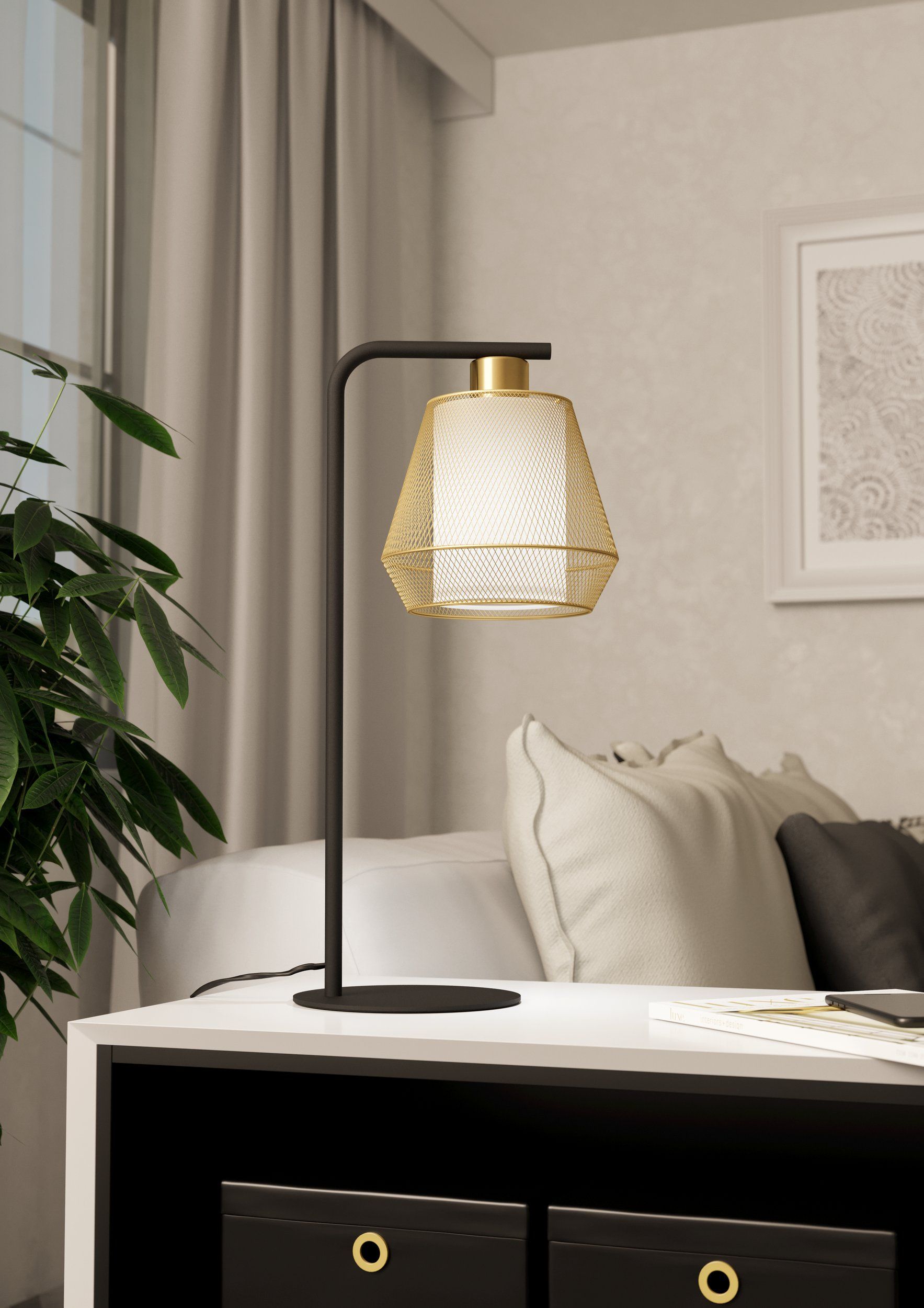 EGLO CIUDADELA 900898 – stona lampa, crna, prikaz 2
