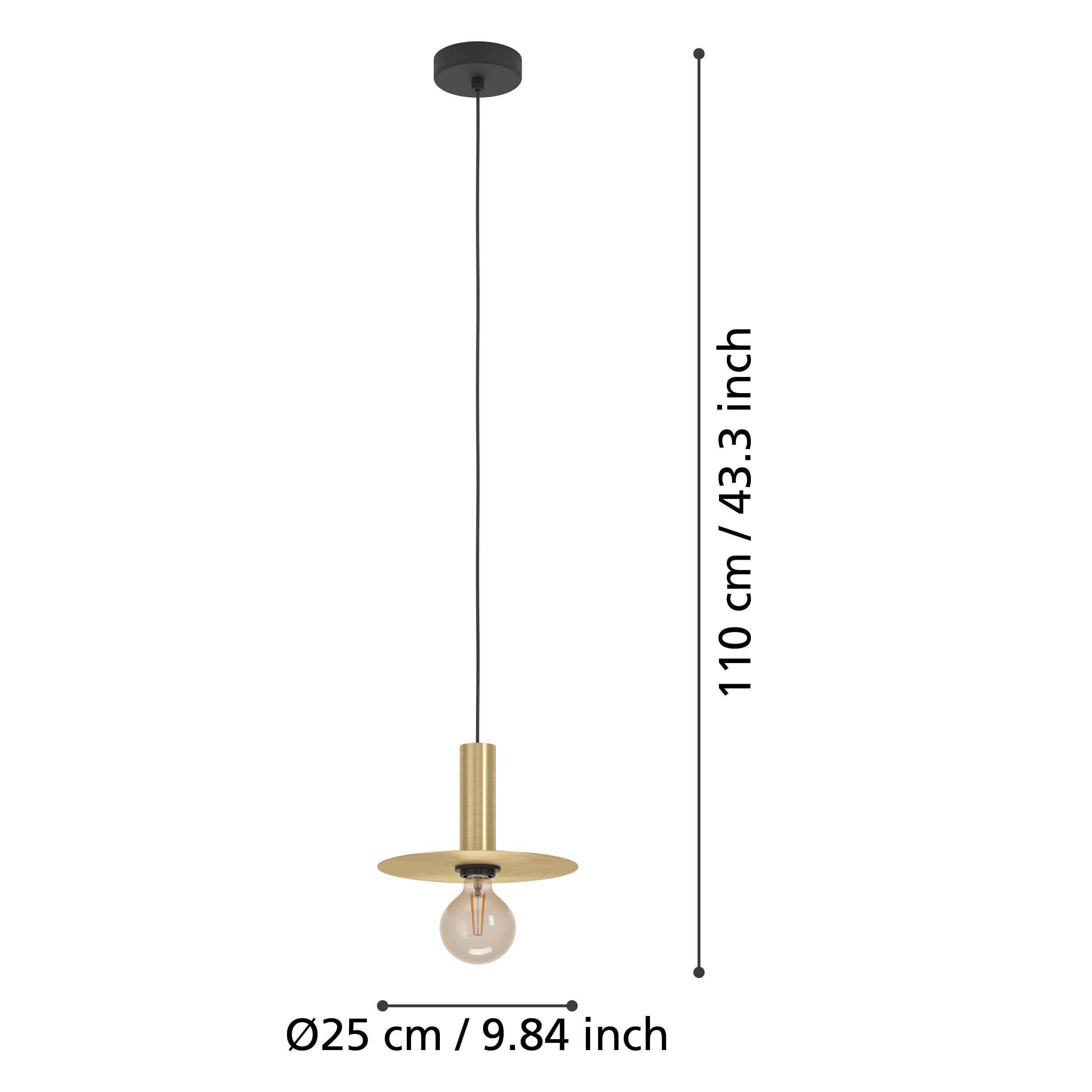 EGLO ESCANDELL 900731 – visilica, crna, boja brušenog mesinga, prikaz 6