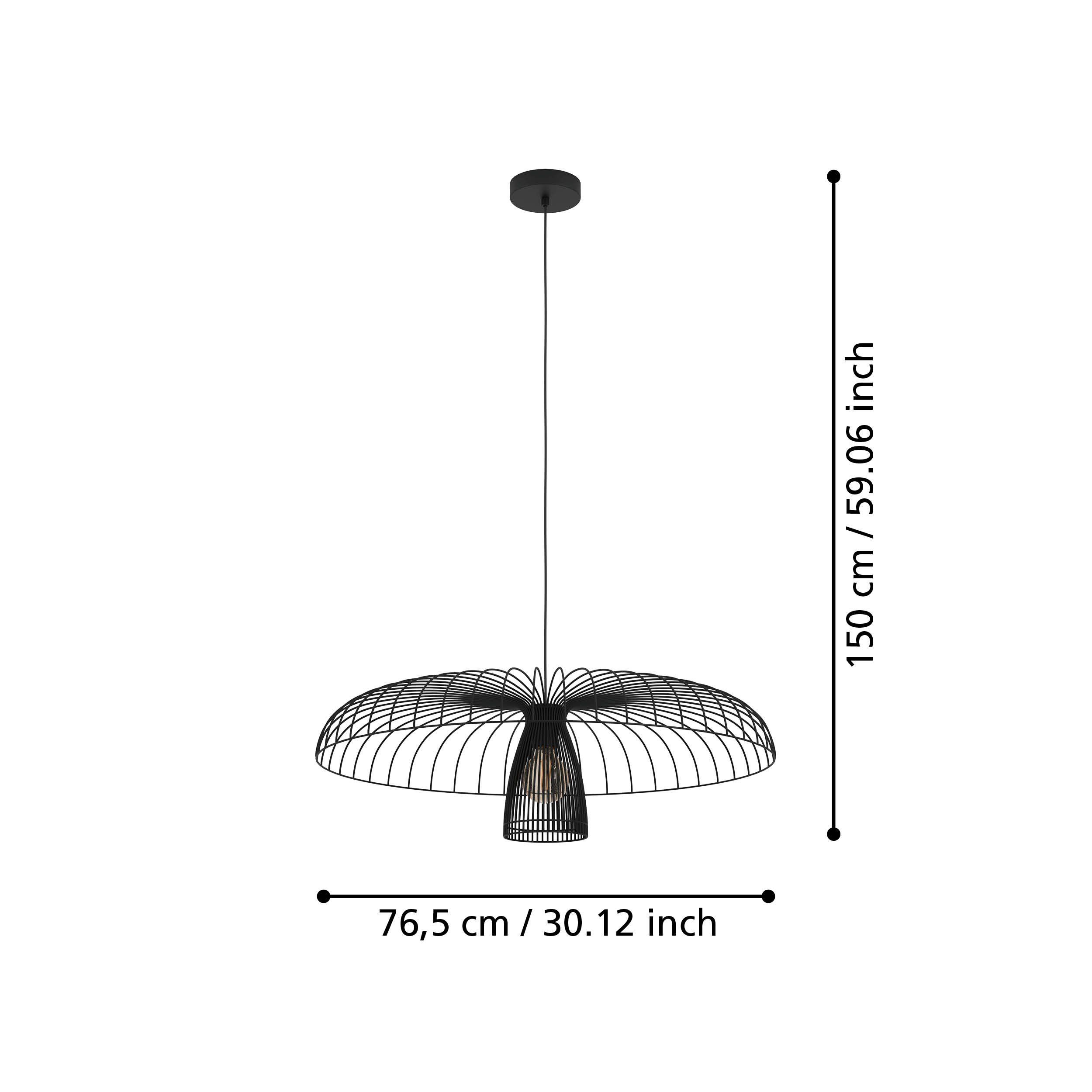 EGLO CHAMPERICO 390216 – visilica, crna, prikaz 4